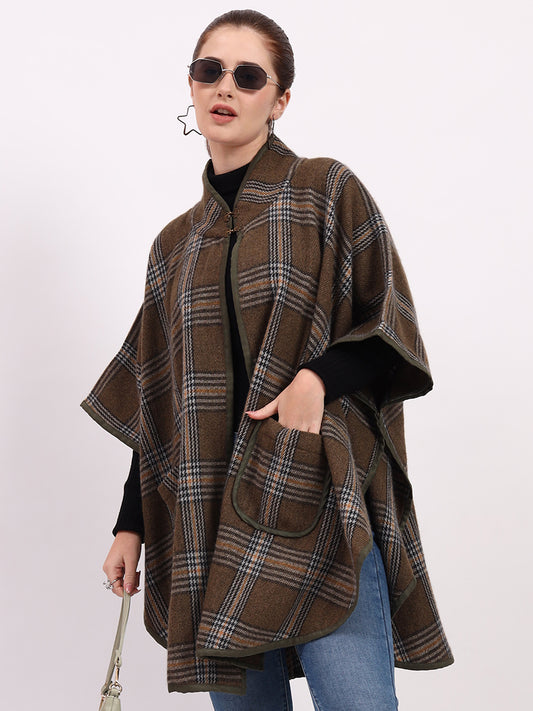 Highland Olive Tartan Cape