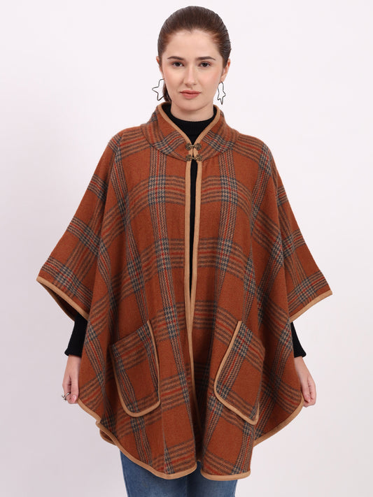 Highland Amber Tartan Cape