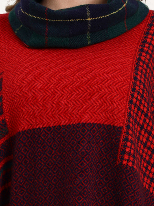 Garnet Mosaic Poncho