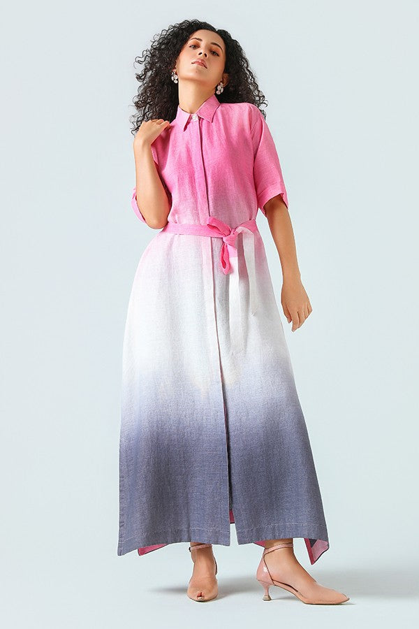 The Ombré Horizon Shirtdress