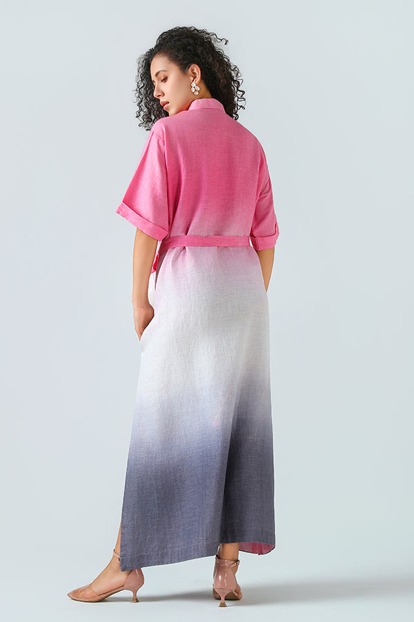 The Ombré Horizon Shirtdress