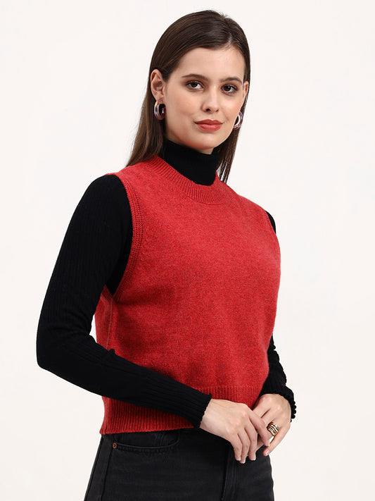 Volcanic Ember Sleeveless Cardigan