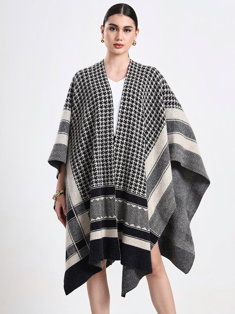 Midnight Mosaic Lambswool Cape