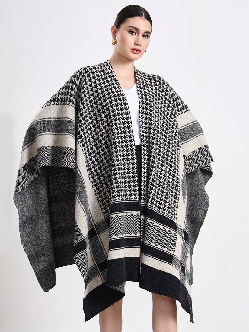 Midnight Mosaic Lambswool Cape