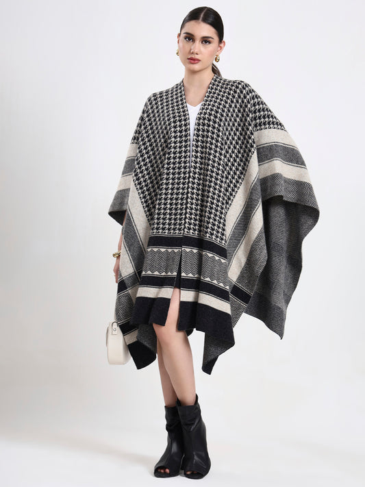 Midnight Mosaic Lambswool Cape