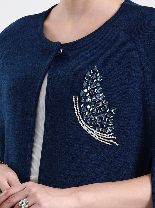 Cobalt Éclat Embellished Cloak