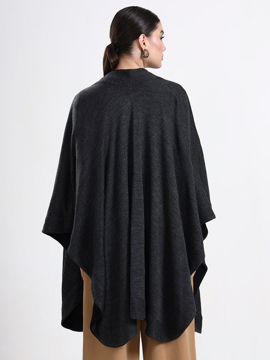 Charcoal Mist Reversible Cape