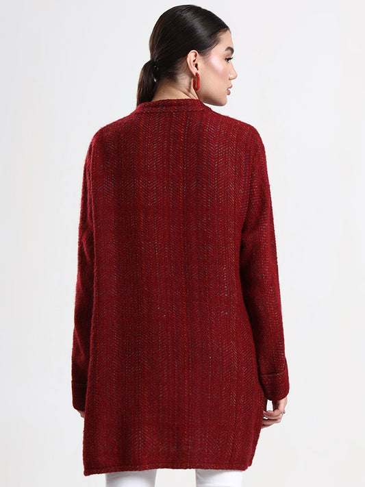 Burgundy Veil Tunic