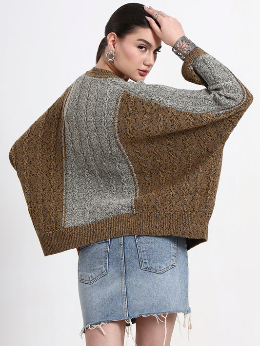 Camel Textured Poncho