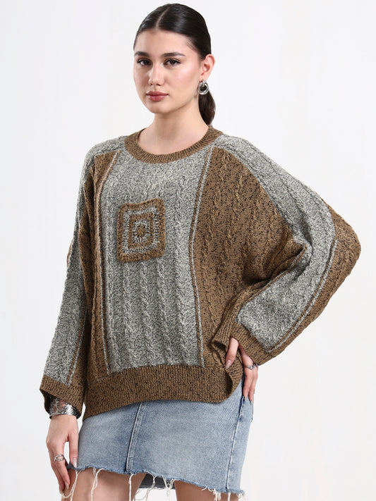 Camel Textured Poncho