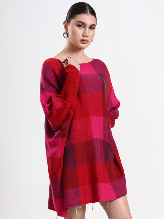 Roséa — Luxury Check Poncho