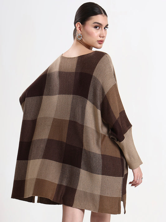 Sienna — Luxury Check Poncho