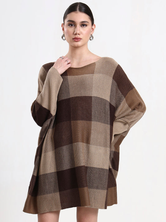 Sienna — Luxury Check Poncho