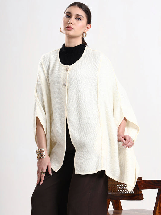 Winter Mist Handwoven Cape