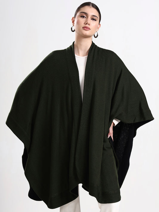 Forest Noir Reversible Cape