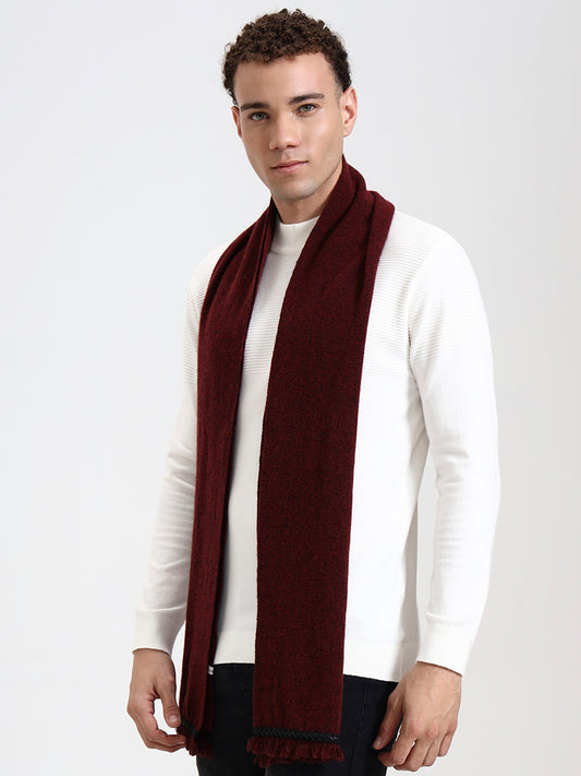 Harris Deep Red Fringe Scarf