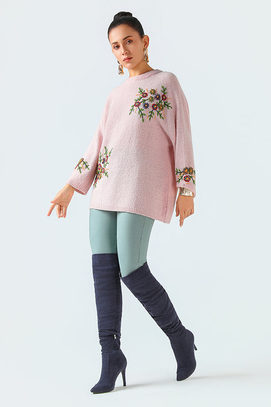 Rosa Fiora Alpaca Poncho