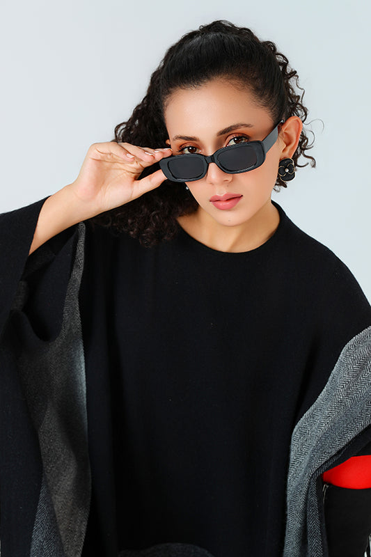 Noir Graphite Poncho