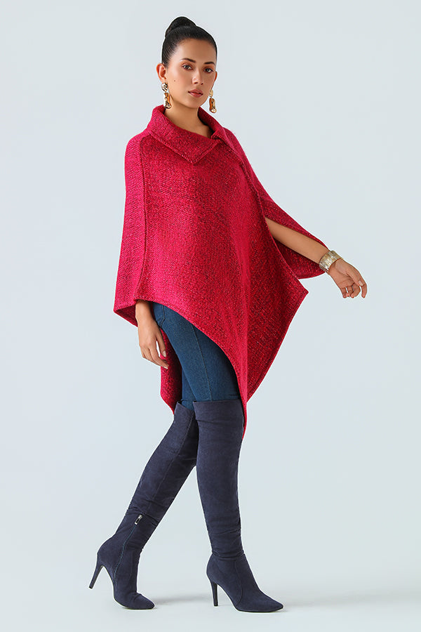 Rose Cendré Poncho