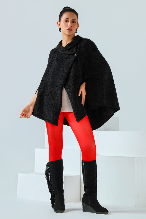 Noir Héritage Poncho