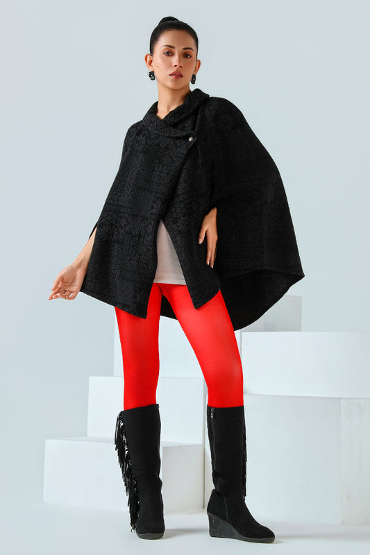 Noir Héritage Poncho
