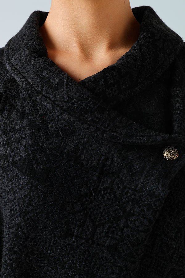 Noir Héritage Poncho