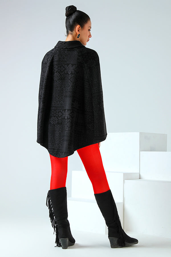 Noir Héritage Poncho