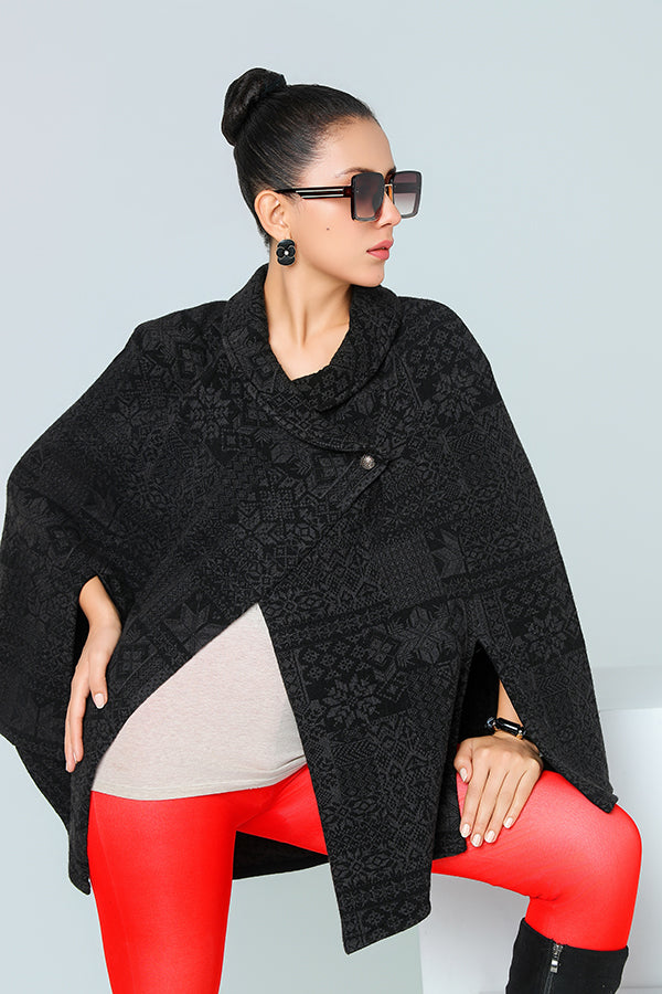 Noir Héritage Poncho