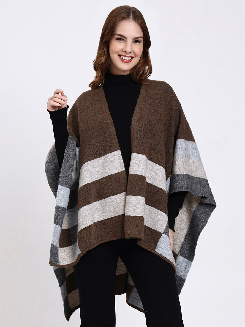 Umber Plaid Cape