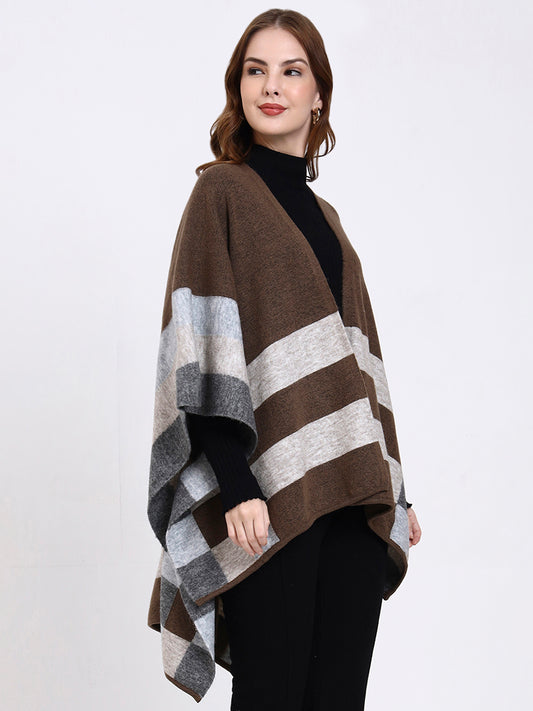 Umber Plaid Cape