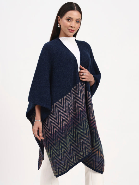 Midnight Prism Chevron Cape