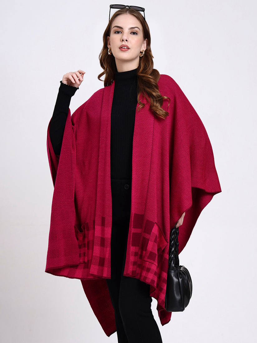 Rosewood Plaid Cape