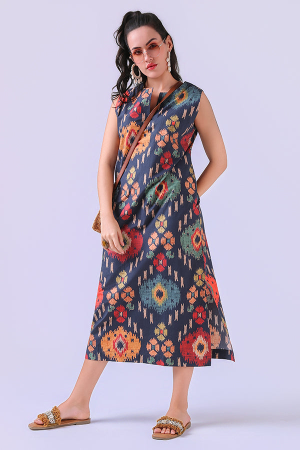 Aurelia Ikat Column Dress