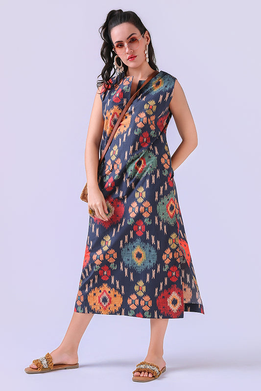 Aurelia Ikat Column Dress