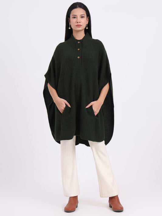 Pinewood Buttoned Poncho