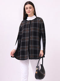 Highland Noir Check Cloak