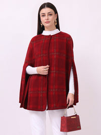 Crimson Check Cloak