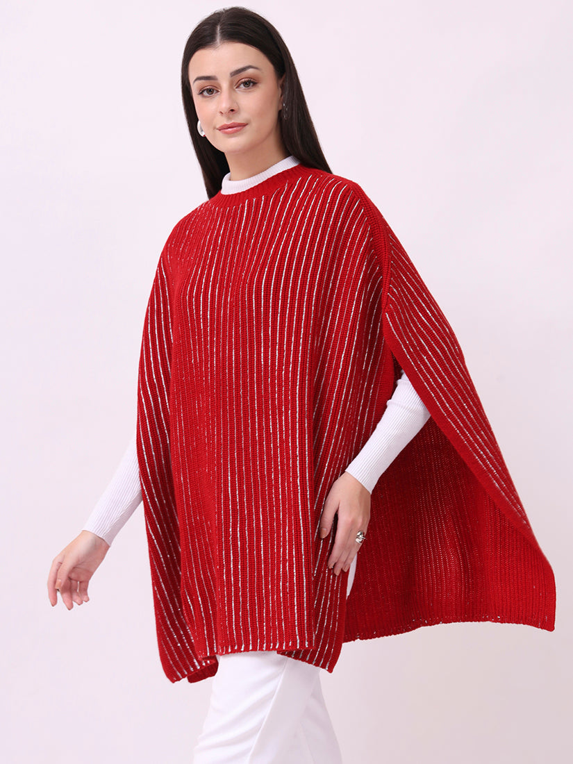 Crimson Veil Poncho