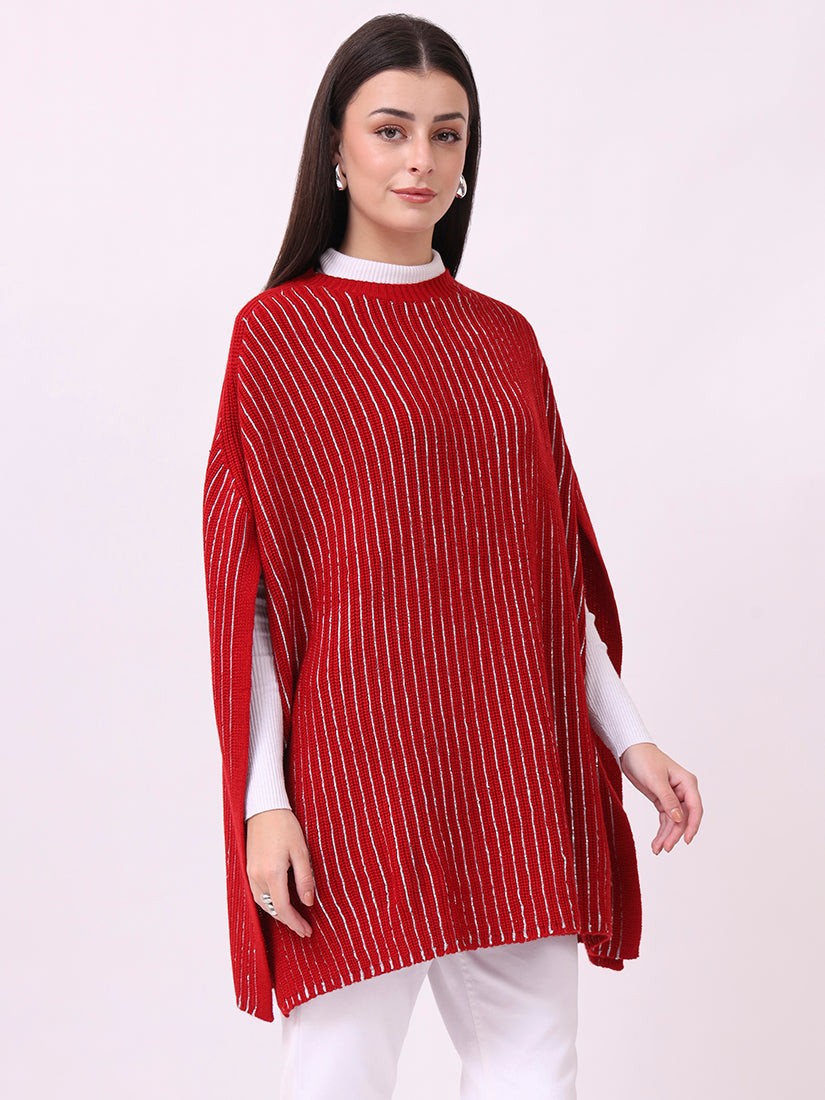 Crimson Veil Poncho