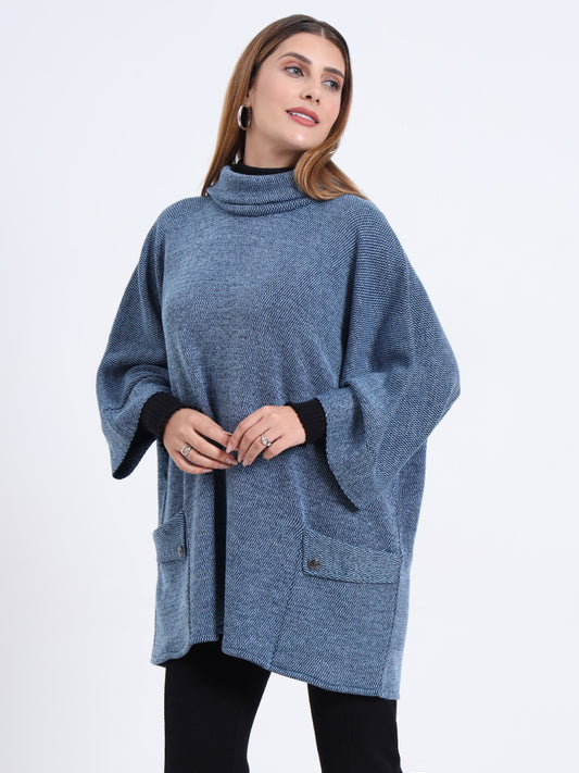 Azure Drift Poncho
