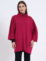 Fuchsia Crest Poncho