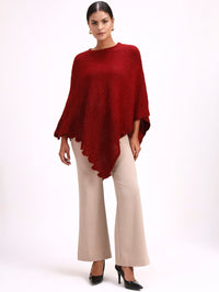 Deep Bordeaux Poncho