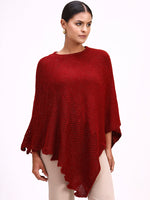 Deep Bordeaux Poncho