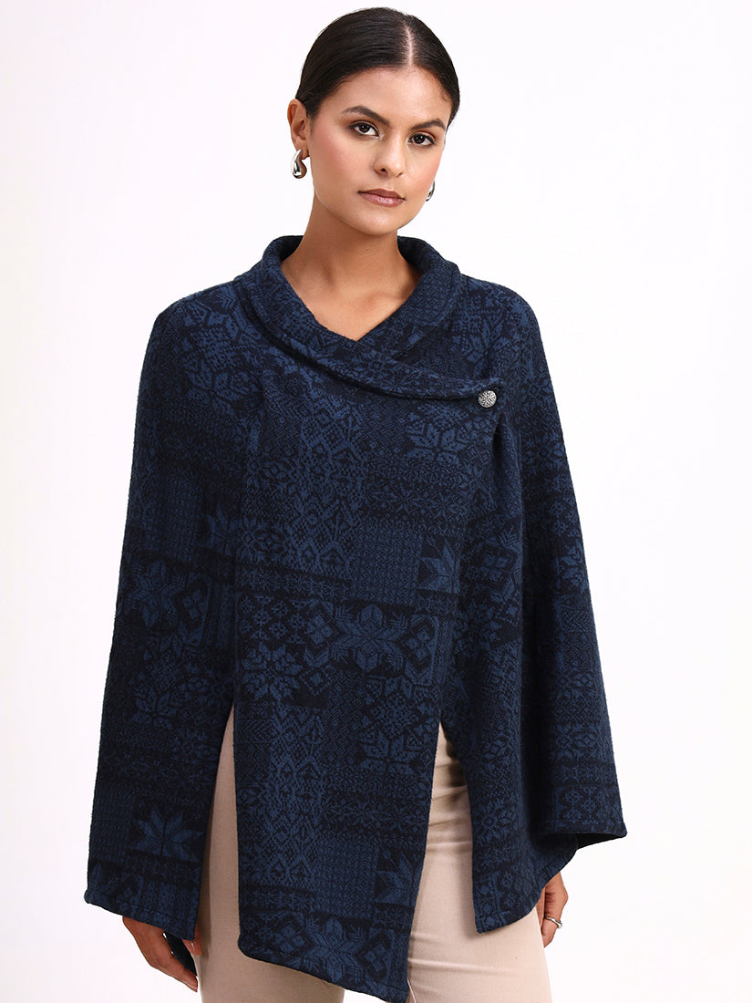 Bleu Patrimoine Poncho