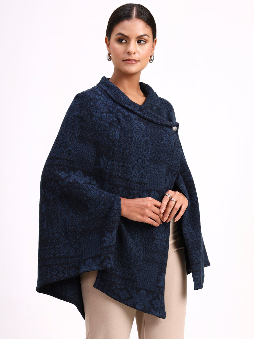 Bleu Patrimoine Poncho