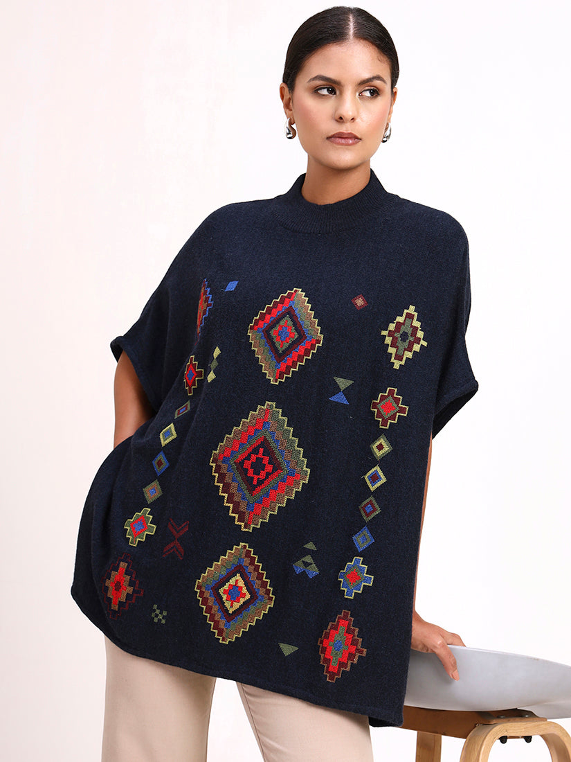 Midnight Mosaic Poncho