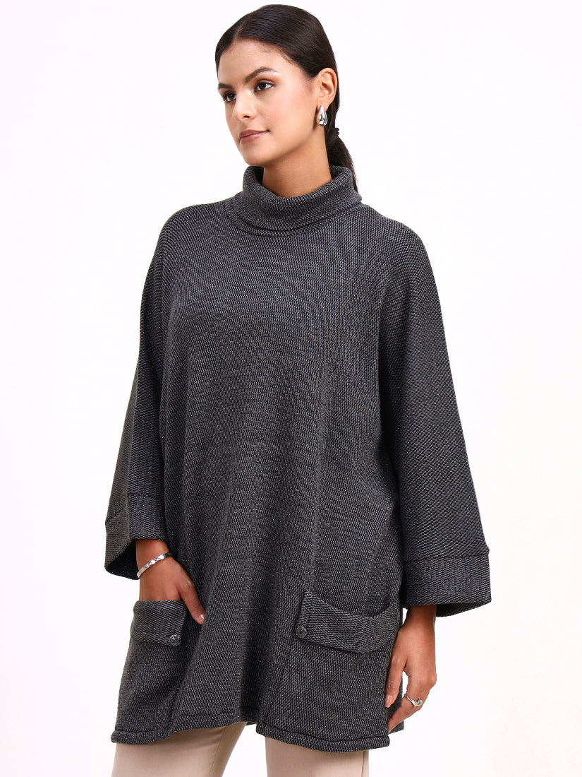 Graphite Cowl Poncho