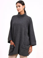 Graphite Cowl Poncho
