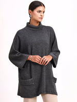 Graphite Cowl Poncho