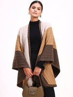 Sable Tricolore Poncho